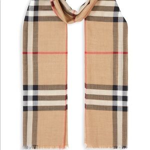 Burberry Giant Check Gauze Scarf
